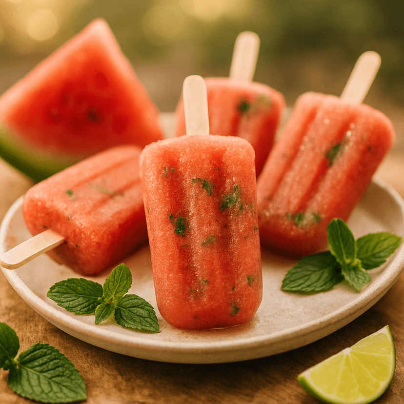 Cool Watermelon Mint Slushie Pops