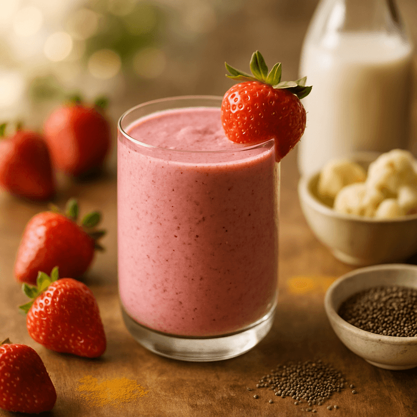 Antioxidant Boost Strawberry Chia Smoothie