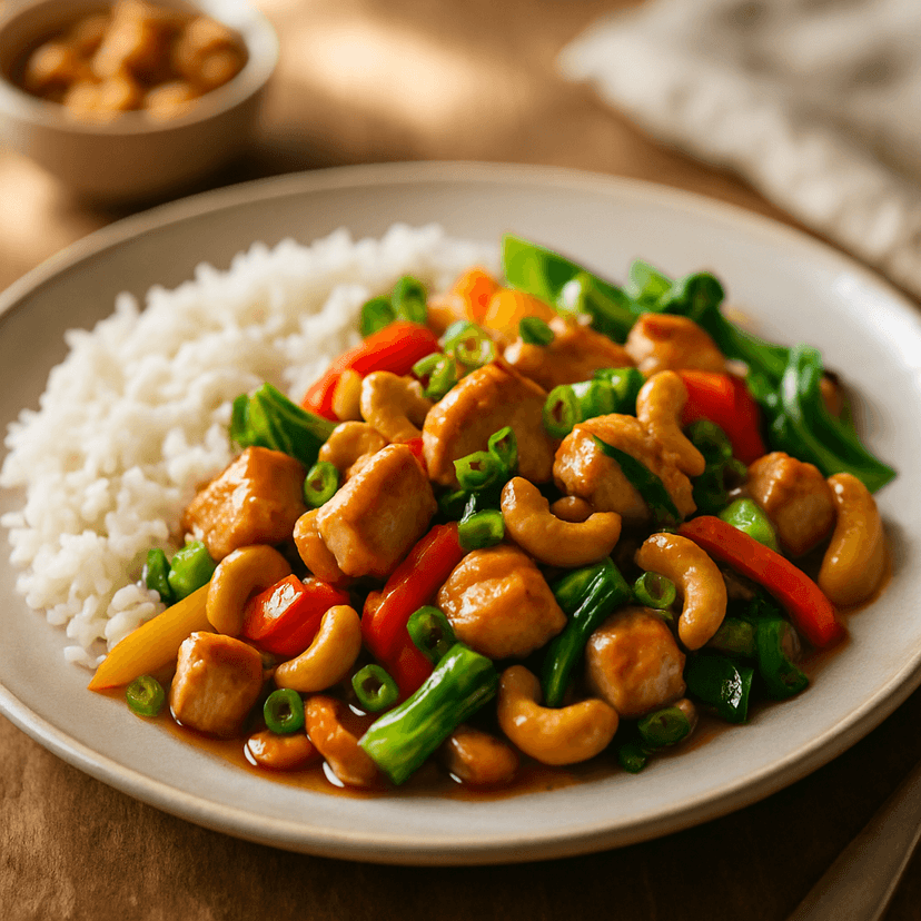 Cashew Chicken with Bok Choy