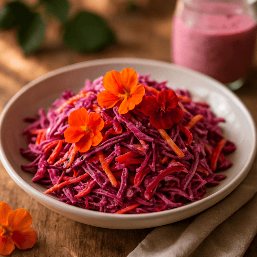 Red Cabbage & Apple Coleslaw 