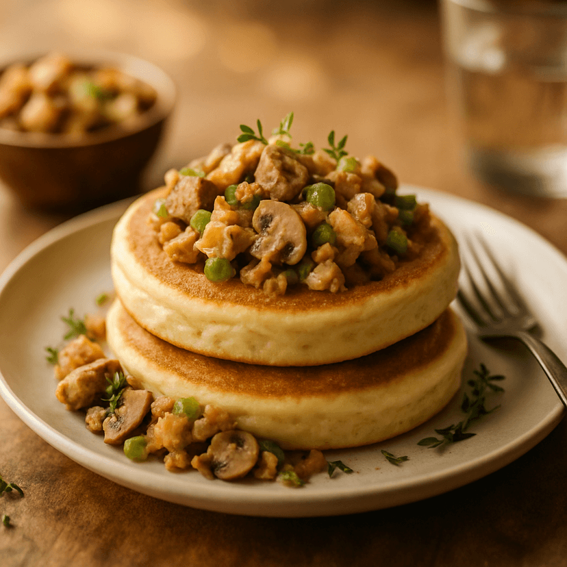 Japanese Pancakes Stuffed with Chicken Recipe  