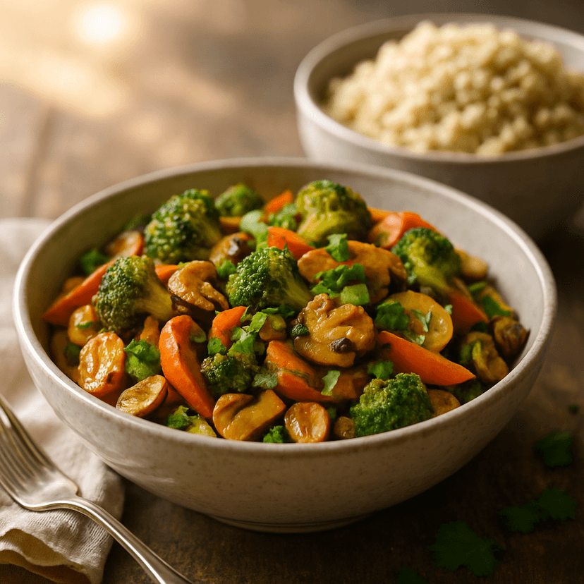 Anti-Inflammatory Veggie Stir Fry with Quinoa
