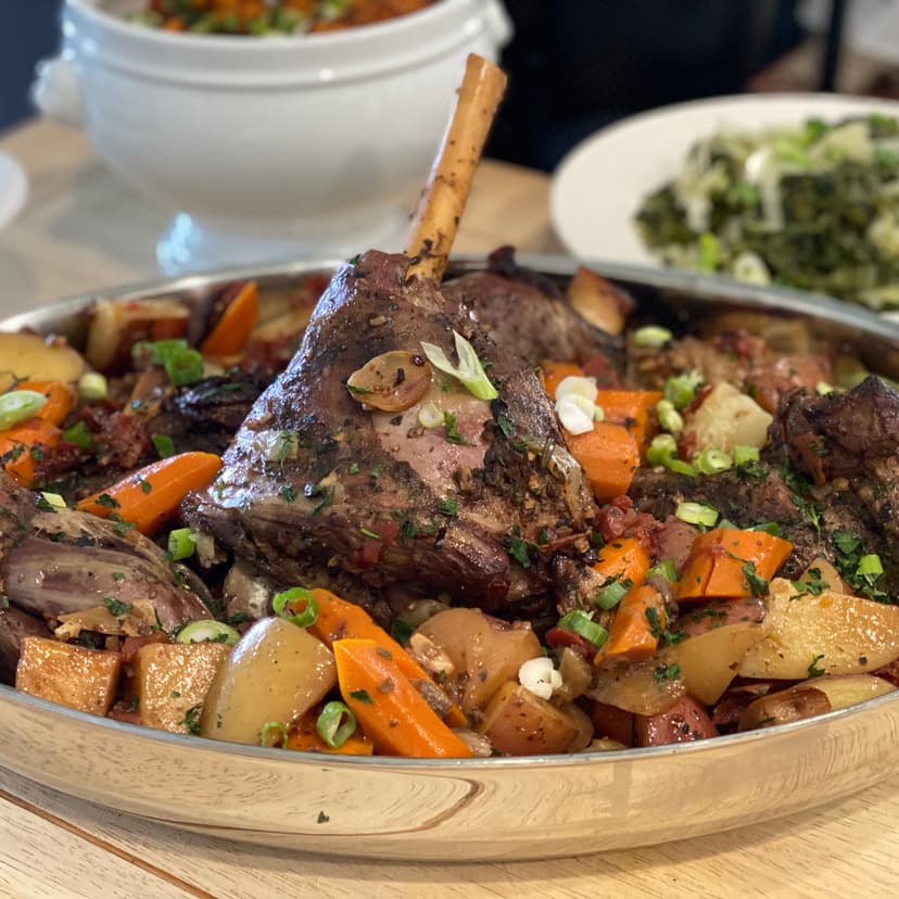 Savory Herb-Infused Roasted Lamb Shanks