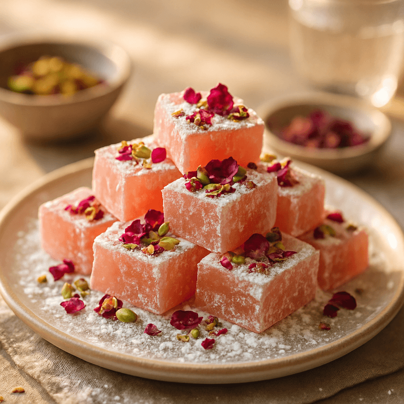 Rose-Infused Chewy Turkish Candy