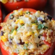 Savory Stuffed Red Peppers with Beef, Rice, and Corn