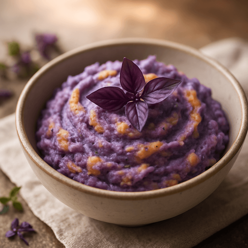 Purple Potato and Cauliflower Mash 