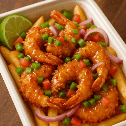 Coconut Shrimp Fries with Sweet Garlic Sauce