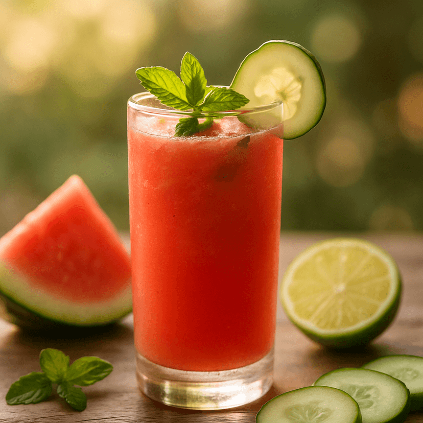Chilled Watermelon Cucumber Refresher