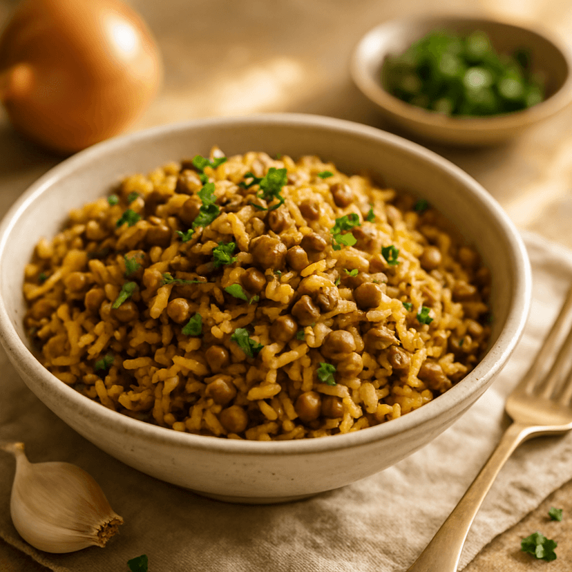 Savory Lentil & Rice Pilaf