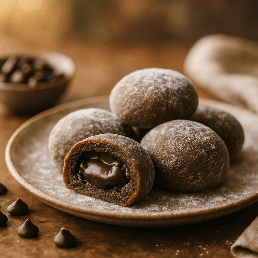 Chewy Chocolate Mochi Bites