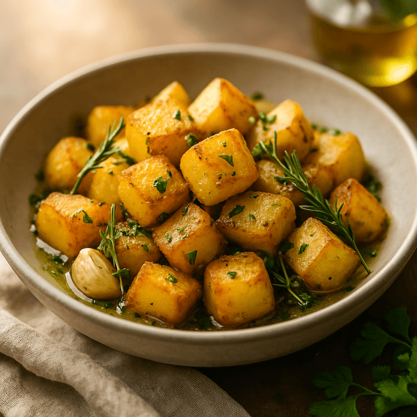 Crispy Sous Vide Potatoes with Herb Finish