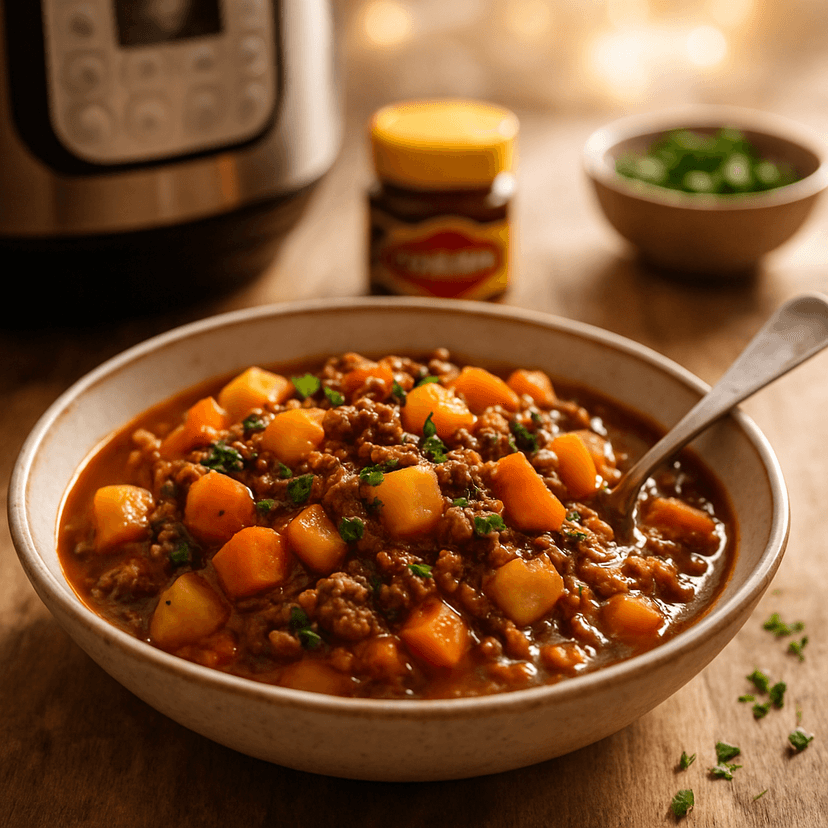 Vegemite Mince Comfort Stew