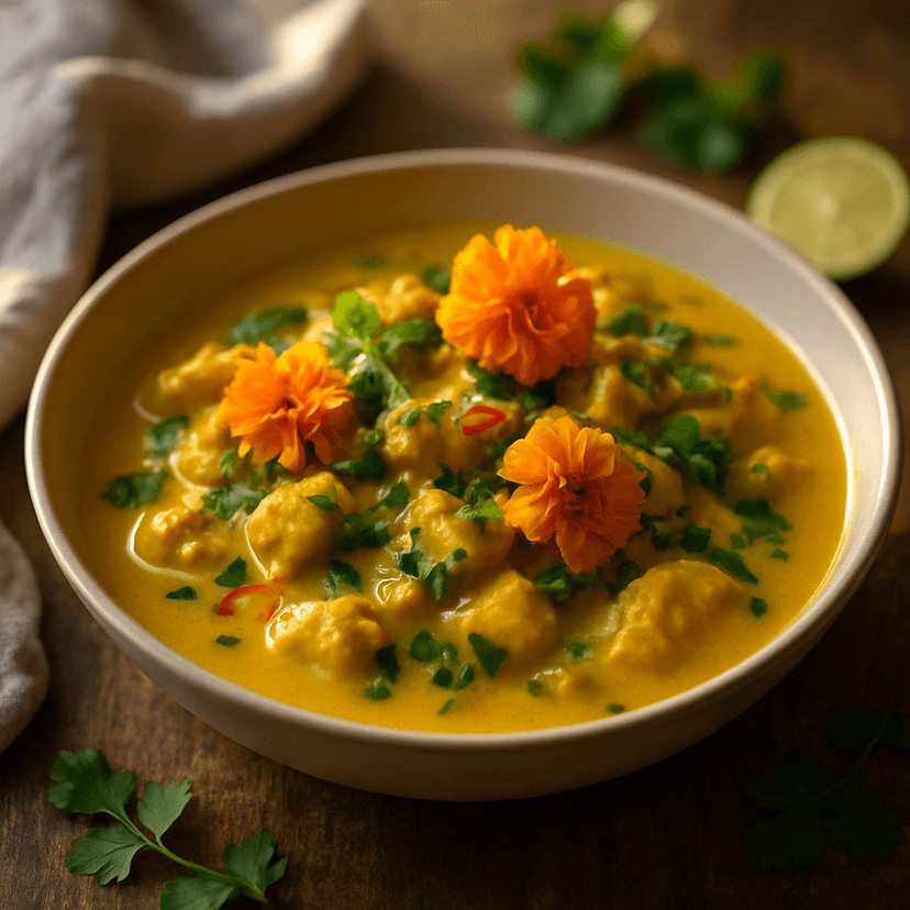 Turmeric-Yellow Chicken Coconut Curry