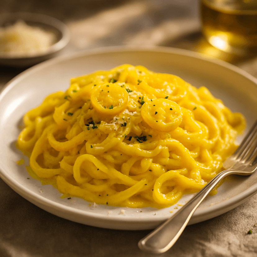 Creamy yellow Egg Yolk Pasta