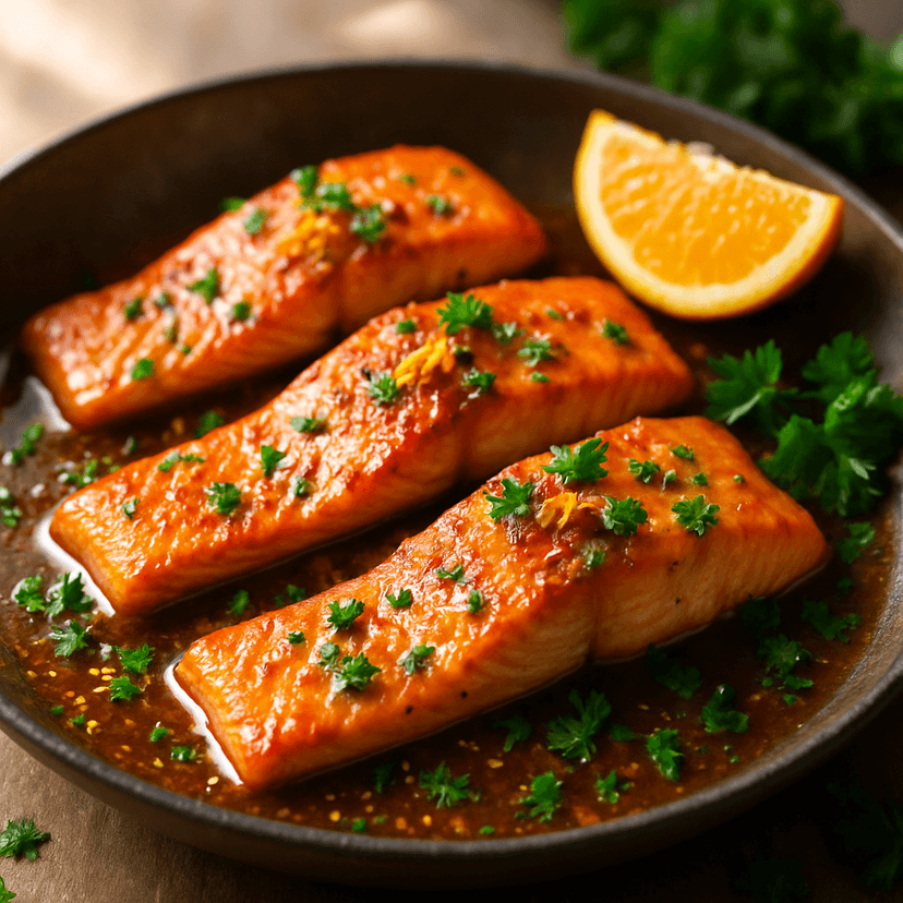 Spicy Orange Glazed Salmon