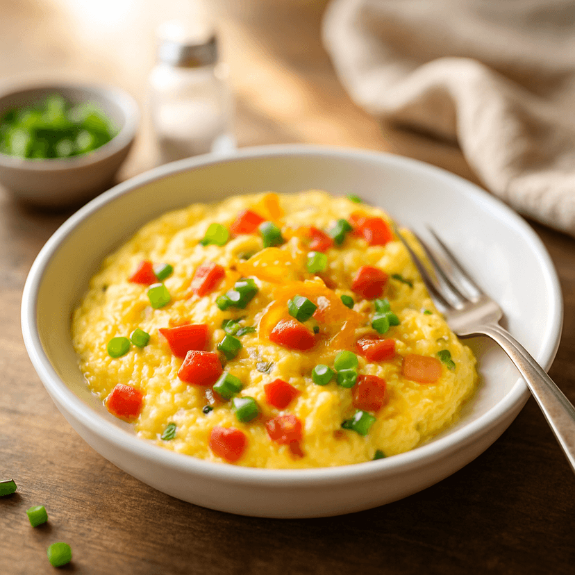 Quick Microwave Veggie Omelet