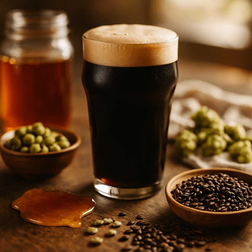 Midnight Hop Braggot (Black IPA Style)