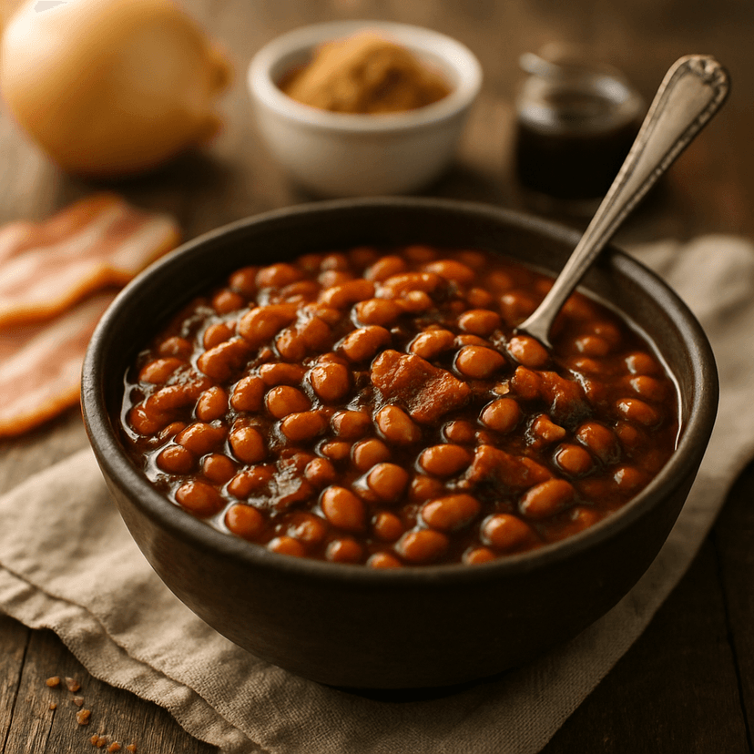Smoky Sweet Crockpot Baked Beans