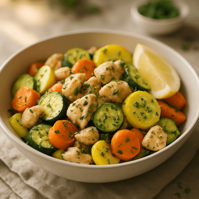 Herbed Summer Vegetable Medley with Chicken