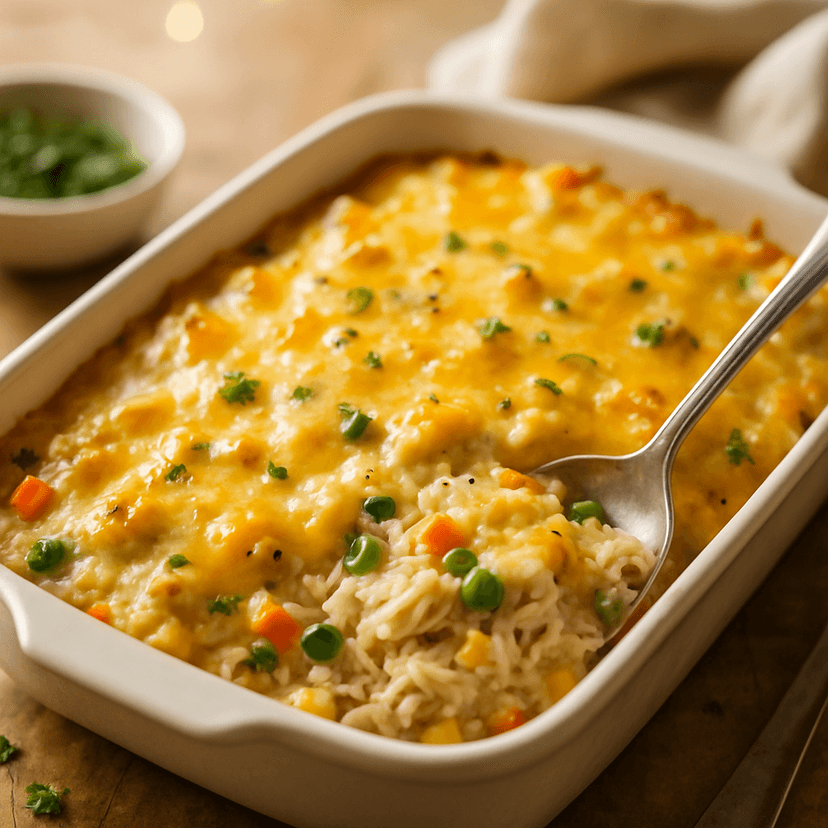 Cheesy Chicken and Rice Casserole