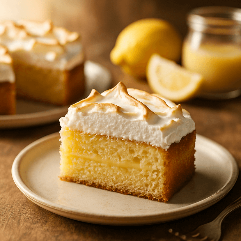 Quick Lemon Meringue Cake