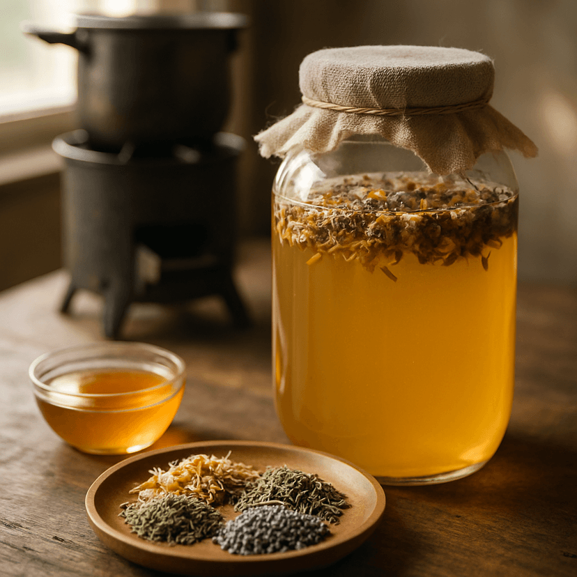 Floral/Herbal Mead Brewed with Rocket Stove