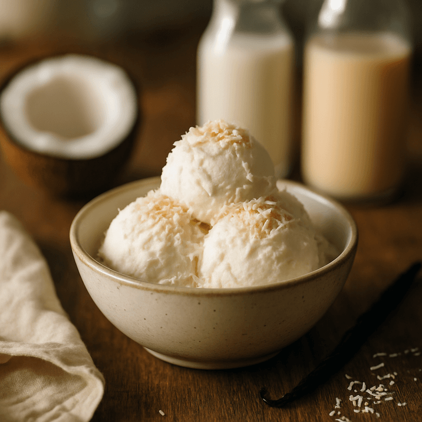 Silky Coconut Cream Ice Cream