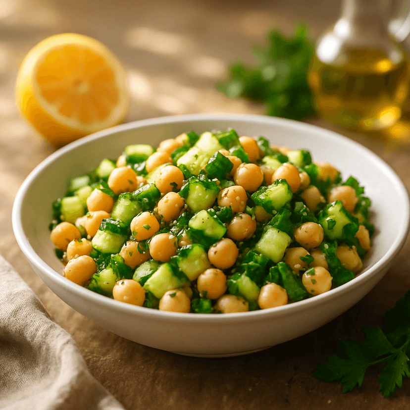 Zesty Chickpea and Cucumber Salad