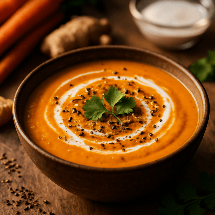 Ayurvedic Spiced Carrot Ginger Soup