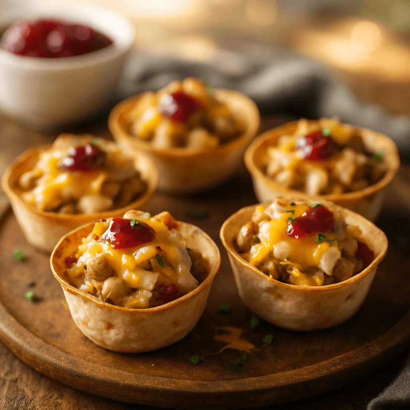Thanksgiving Leftover Tortilla Muffin Pies