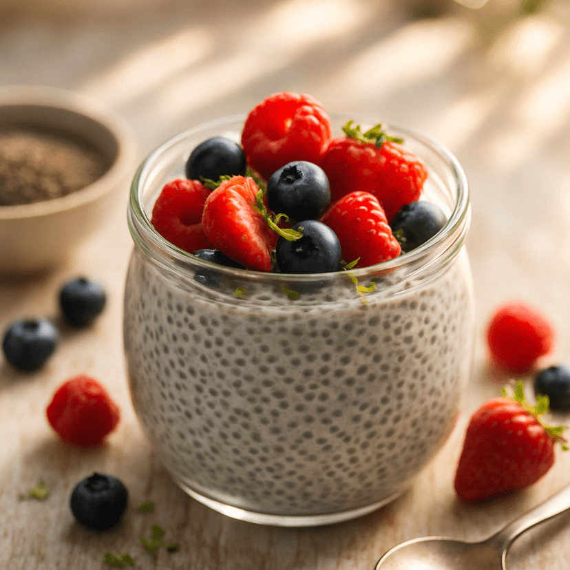 Chia & Berry Coconut Pudding