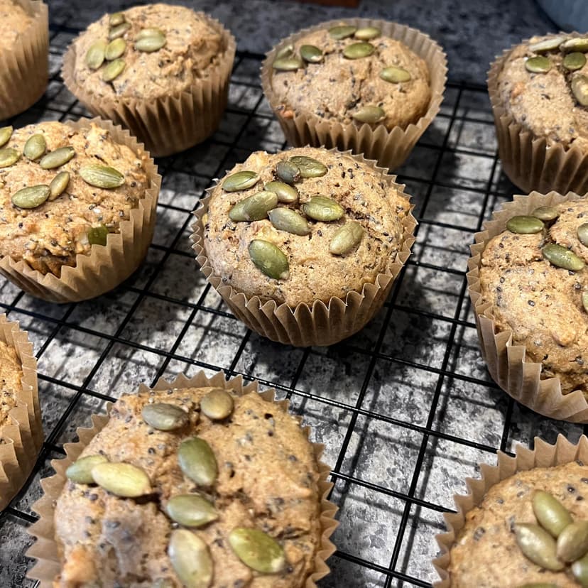 Seeded Vegan Protein Muffins