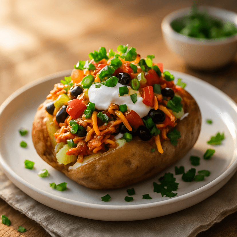 Protein-Packed BBQ Chicken Baked Potato