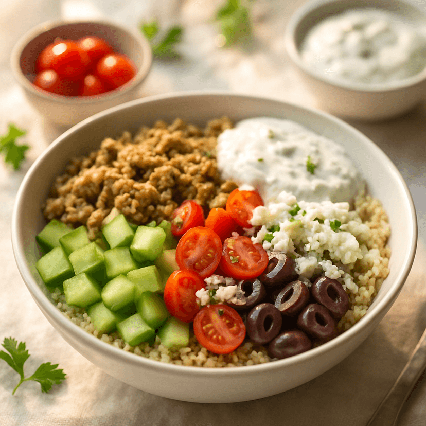 Fresh Mediterranean Turkey Bowl