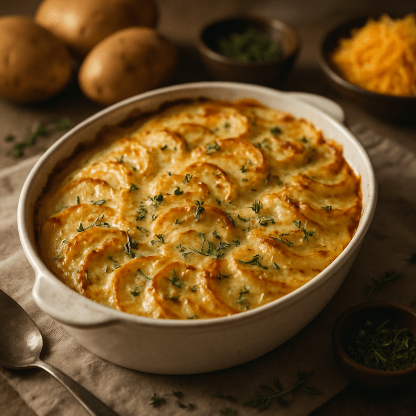 Herbed Garlic Potato Gratin