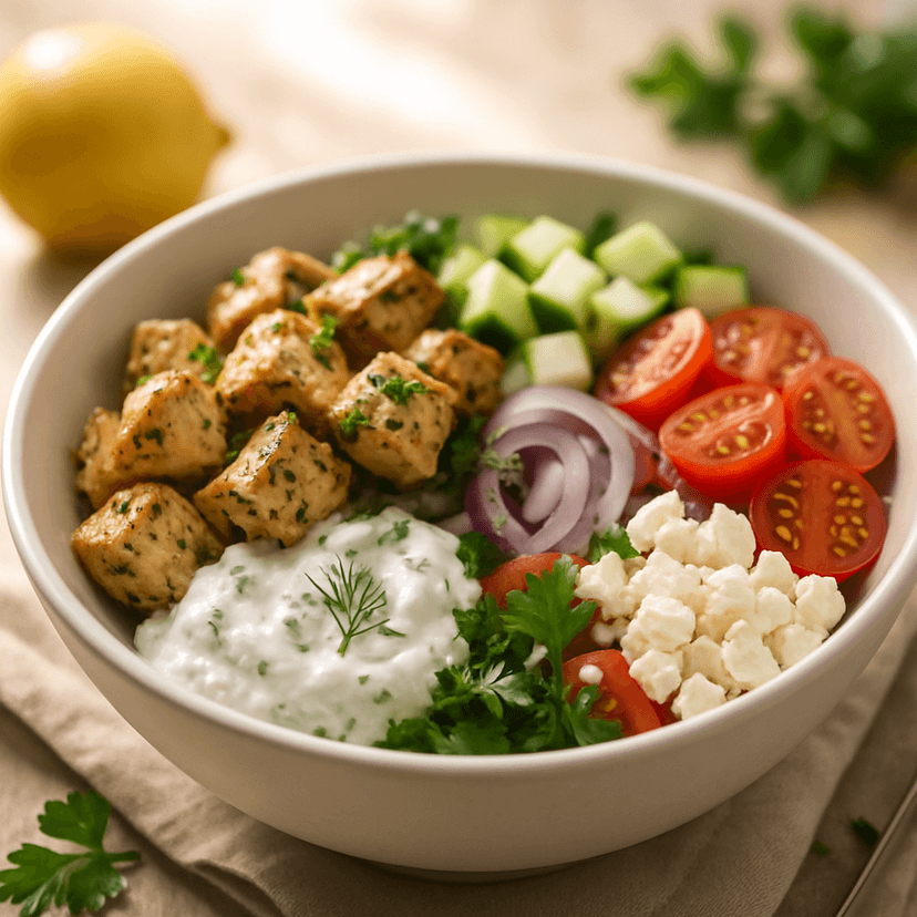 Mediterranean Herbed Chicken Bowl