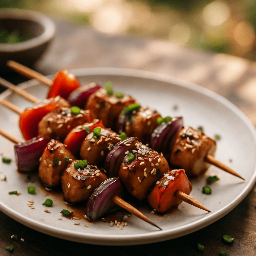 Savory Asian Sesame Chicken Kabobs