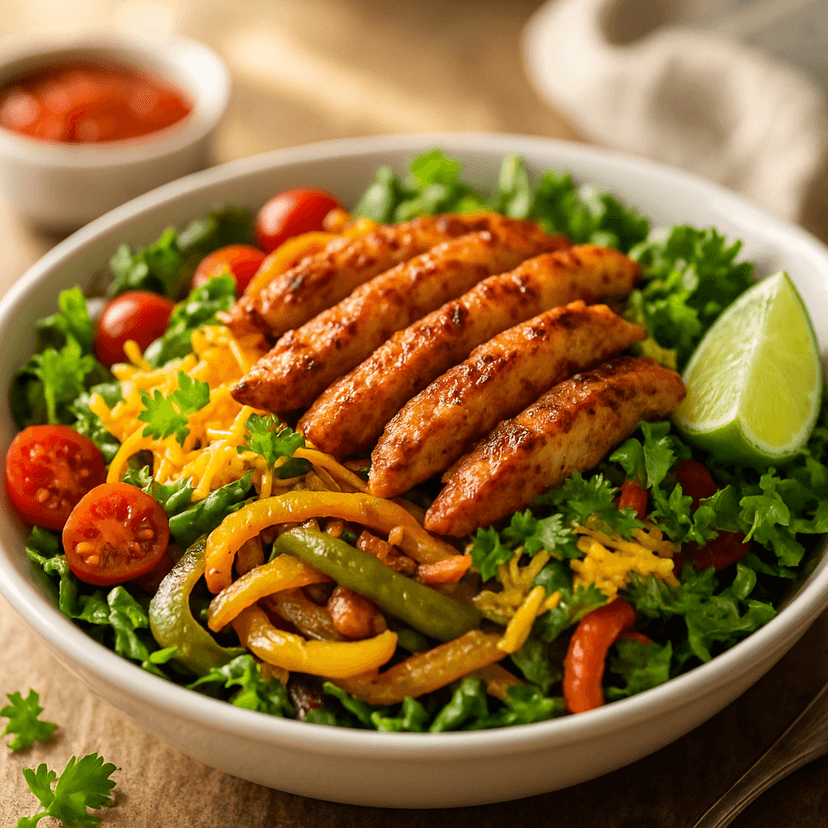 Zesty Air Fryer Chicken Fajita Salad