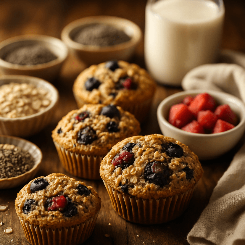 Keiki Berry Protein Oat Muffins