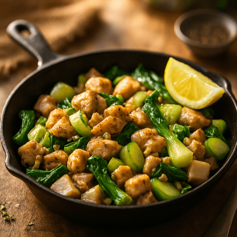 Zesty Chicken & Crunchy Veg Skillet