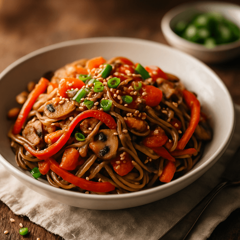 Spicy Soba Noodle Stir-Fry with Veggies