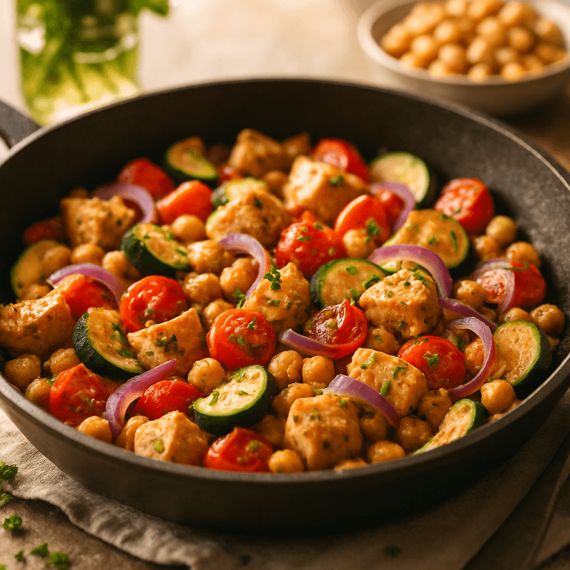 One-Pan Mediterranean Chicken & Chickpeas