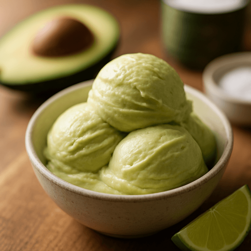 Creamy Keto Avocado Ice Cream