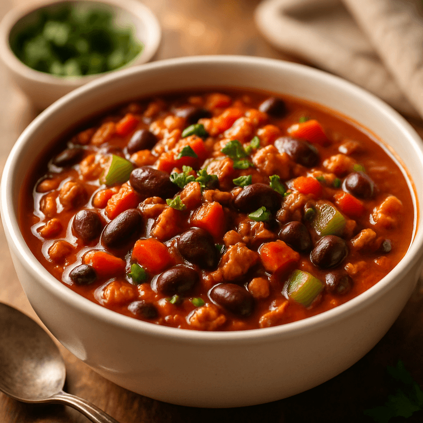 Hearty Slow Cooker Turkey Chili