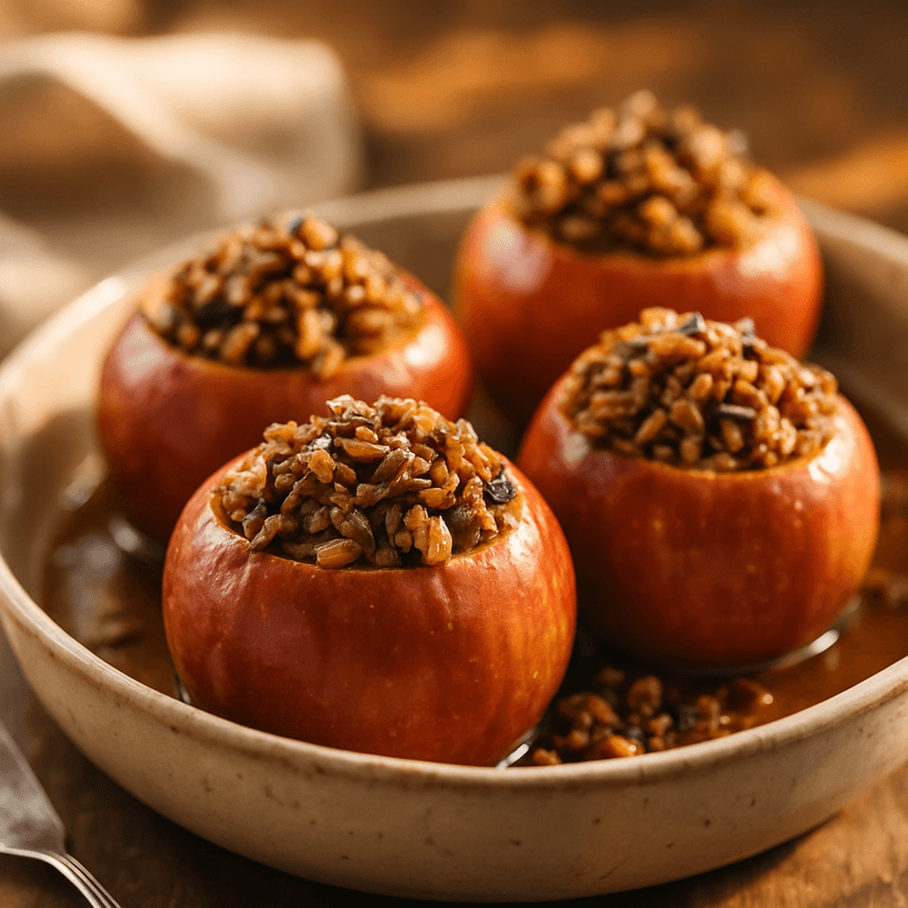 Baked Apples with Lavender Granola Topping