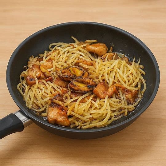 Savory Shredded Potato with Abalone & Sweet-Sour Pork