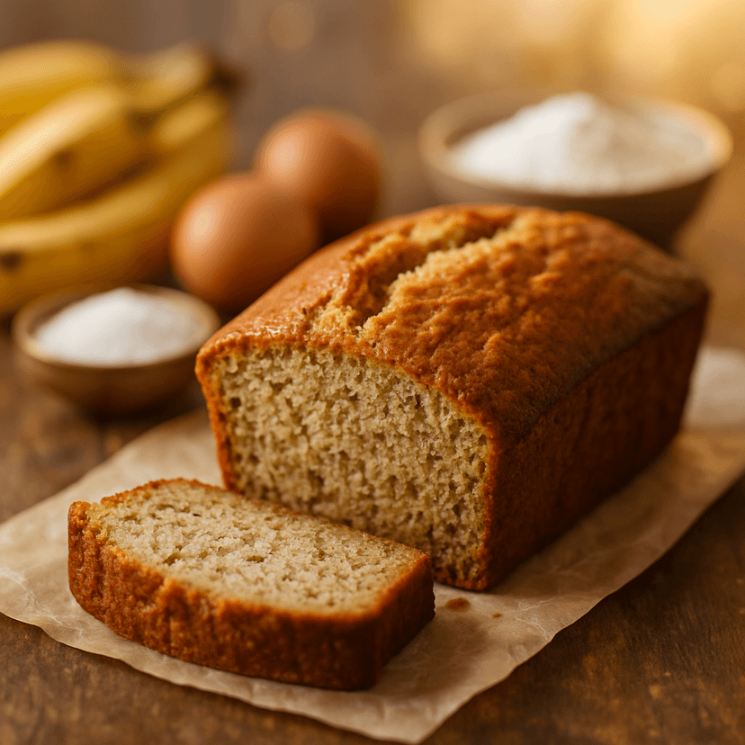 Classic Moist Banana Bread Loaf
