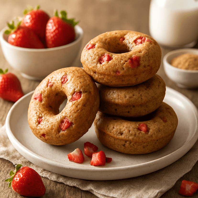 Strawberry Protein-Packed Donuts