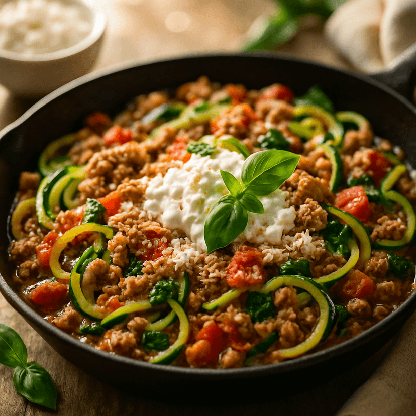 Protein-Packed Italian Turkey Zoodle Skillet