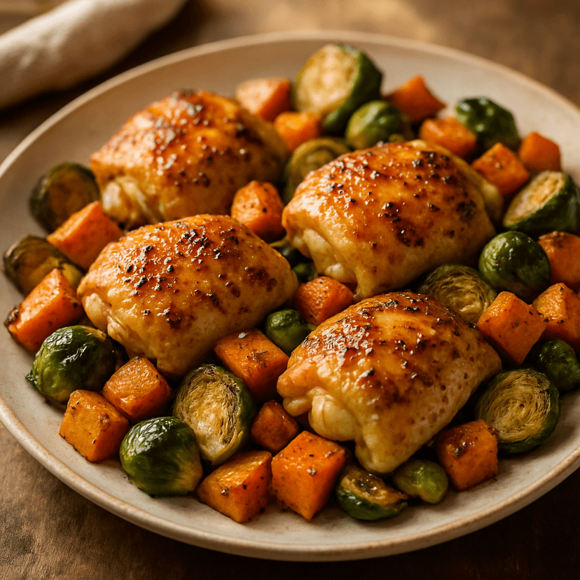 Honey Mustard Chicken with Roasted Veggies